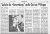 "Juicio de Nüremberg" pide García Villegas  [artículo].