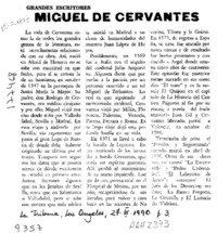 Miguel de Cervantes  [artículo].
