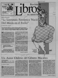 Hector Pinochet, "La literatura fantástica nació del miedo en el exilio"  [artículo] María Elena Aguirre.