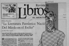 Hector Pinochet, "La literatura fantástica nació del miedo en el exilio"  [artículo] María Elena Aguirre.