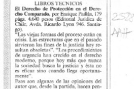 El derecho de protección en el Derecho Comparado  [artículo] Osvaldo Torres-Ahumada.