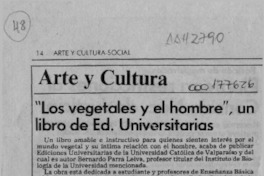 "Los vegetales y el hombre", un libro de Ed. Universitarias  [artículo] S. V.