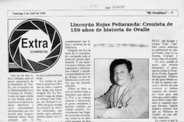 Lincoyán Rojas Peñaranda, cronista de 159 años de historia de Ovalle  [artículo].