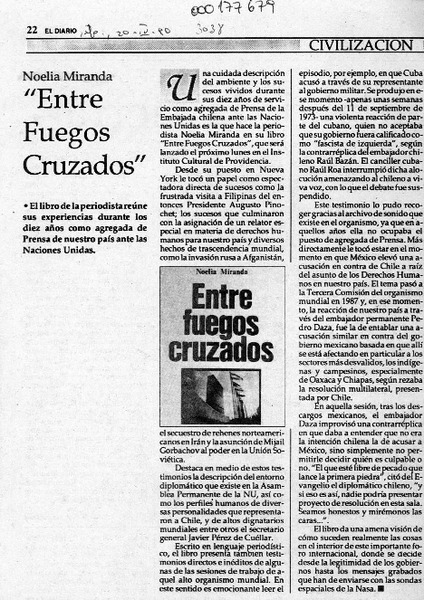 "Entre fuegos cruzados"  [artículo].