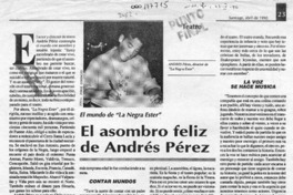 El asombro feliz de Andrés Pérez  [artículo] Virginia Vidal.