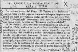 "El Amor y la sexualidad" de Peña y Lillo  [artículo].