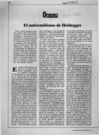 El antisemitismo de Heidegger  [artículo] Víctor Farías.