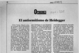 El antisemitismo de Heidegger  [artículo] Víctor Farías.