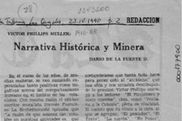 Narrativa histórica y minera  [artículo] Darío de la Fuente D.