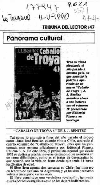 "Caballo de Troya 4" de J. J. Benítez  [artículo].
