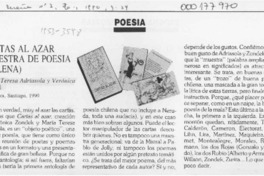 Cartas al azar (muestra de poesía chilena)  [artículo].
