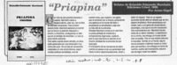 "Priapina"  [artículo] Jaime Hagel.