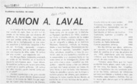 Ramón A. Laval  [artículo].