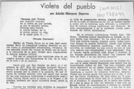 Violeta del pueblo  [artículo] Adolfo Márquez Esparza.