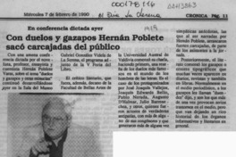 Con duelos y gazapos Hernán Poblete sacó carcajadas al público  [artículo].