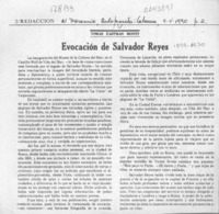 Evocación de Salvador Reyes  [artículo] Tomás Eastman Montt.