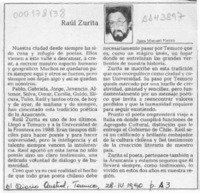 Raúl Zurita  [artículo] Juan Manuel Fierro.