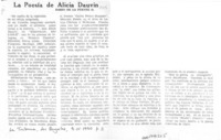 La poesía de Alicia Dauvin  [artículo] Darío de la Fuente D.