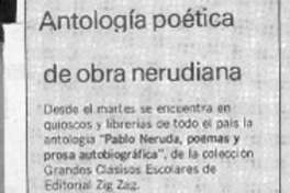 Antología poética de obra nerudiana  [artículo].