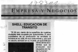 Shell, Educación de tránsito  [artículo].