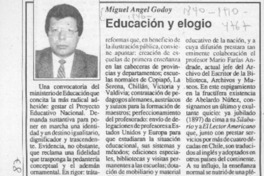 Educación y elogio  [artículo] Miguel Angel Godoy.