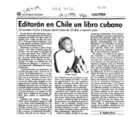 Editarán en Chile un libro cubano  [artículo] Angélica Rivera.