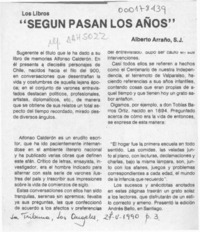 Libro de Alfonso Calderón  [artículo] Alberto Arraño.