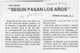 Libro de Alfonso Calderón  [artículo] Alberto Arraño.