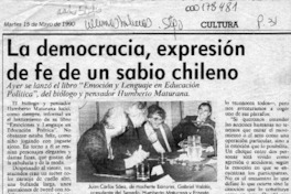 La Democracia, expresión de fe de un sabio chileno  [artículo].