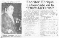 Escritor Enrique Lafourcade en la "EXPOARTE '89"