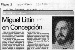 Miguel Littin en Concepción  [artículo].