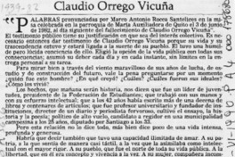 Claudio Orrego Vicuña  [artículo] Marco Antonio Rocca Santelices.