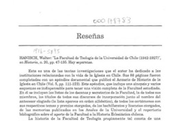 "La facultad de teología de la Universidad de Chile (1842-1927)"