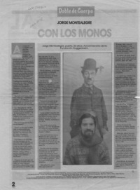 Jorge Montealegre con los monos  [artículo] Jorge Montealegre.