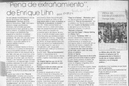 "Pena de extrañamiento", de Enrique Lihn  [artículo] Juan Zapata G.