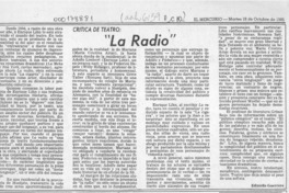 "La radio"  [artículo] Eduardo Guerrero.