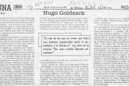 Hugo Goldsack  [artículo] Sara Vial.