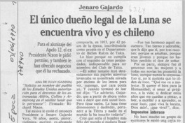 El único dueño legal de la luna se encuentra vivo y es chileno  [artículo] Ana de Juan.