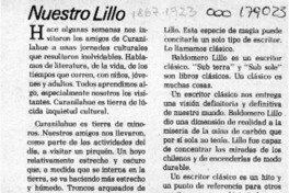 Nuestro Lillo  [artículo] Andrés Gallardo.