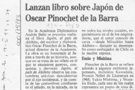 Lanzan libro sobre Japón de Oscar Pinochet de la Barra  [artículo].