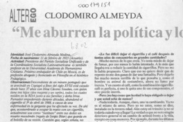 "Me aburren la política y los majaderos"  [artículo] Alejandra Miranda.