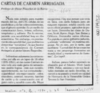 Cartas de Carmen Arriagada  [artículo] Alfredo Jocelyn-Holt.