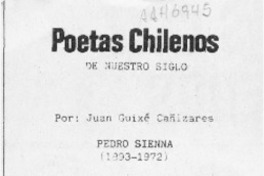 Poetas chilenos de nuestro siglo  [artículo] Juan Guixé Cañizares.