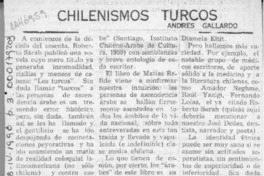 Chilenismos turcos  [artículo] Andrés Gallardo.