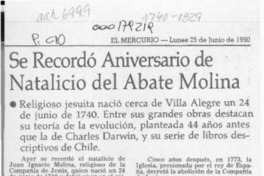 Se recordó aniversario de natalicio del Abate Molina  [artículo].
