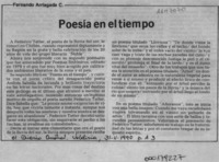 Poesía en el tiempo  [artículo] Fernando Arriagada C.