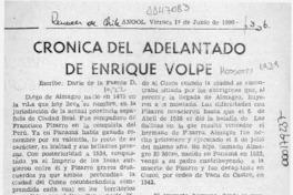 Crónica del adelantado de Enrique Volpe  [artículo] Darío de la Fuente D.
