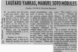 Lautaro Yankas, Manuel Soto Morales  [artículo] Belarmino Martínez Riquelme.