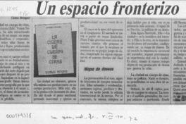 Un espacio fronterizo  [artículo] Carmen Berenguer.