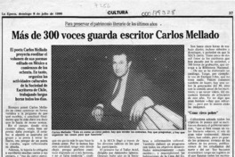 Más de 300 voces guarda escritor Carlos Mellado  [artículo].